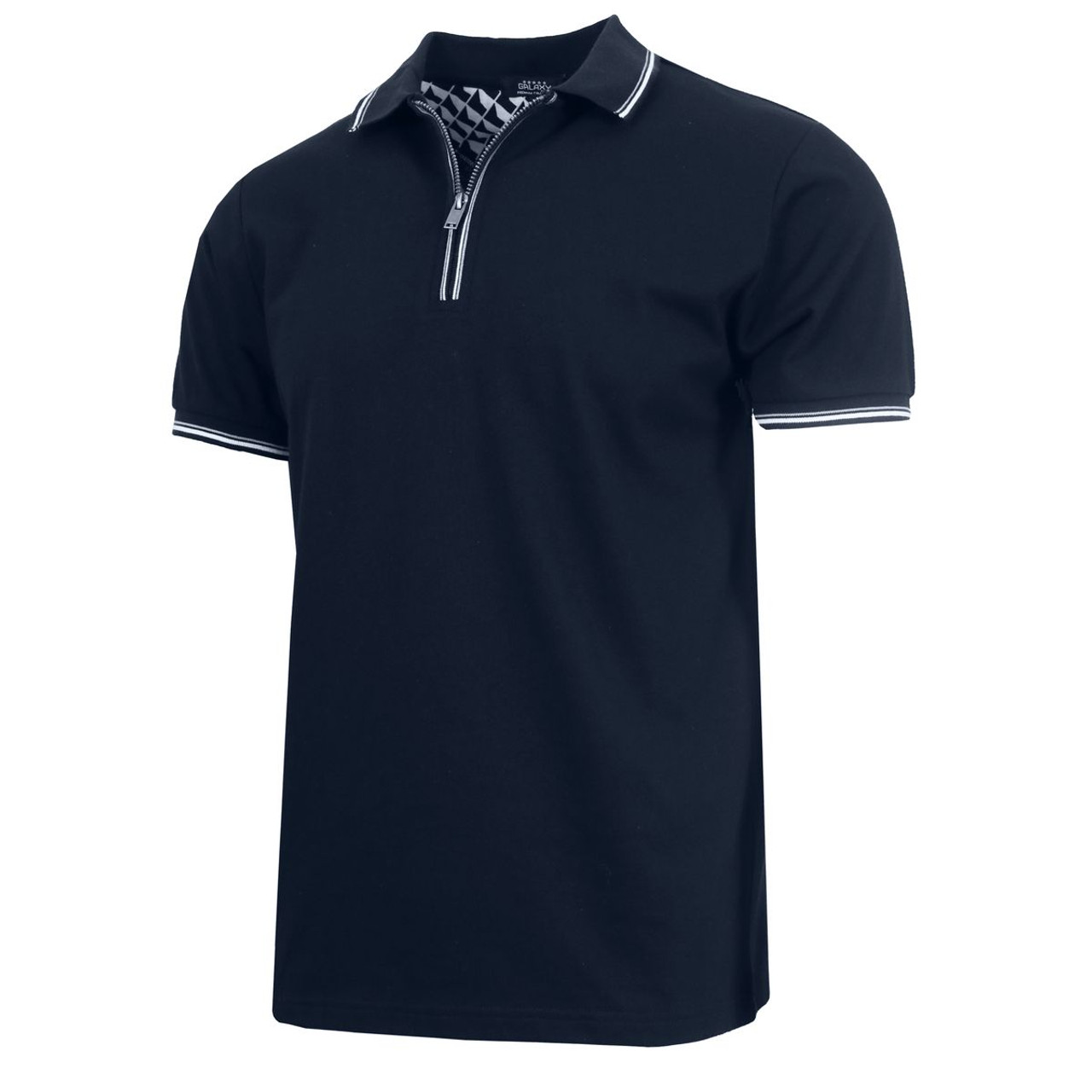 Men’s Modern Fit Polo Shirt with Zip Placket product image