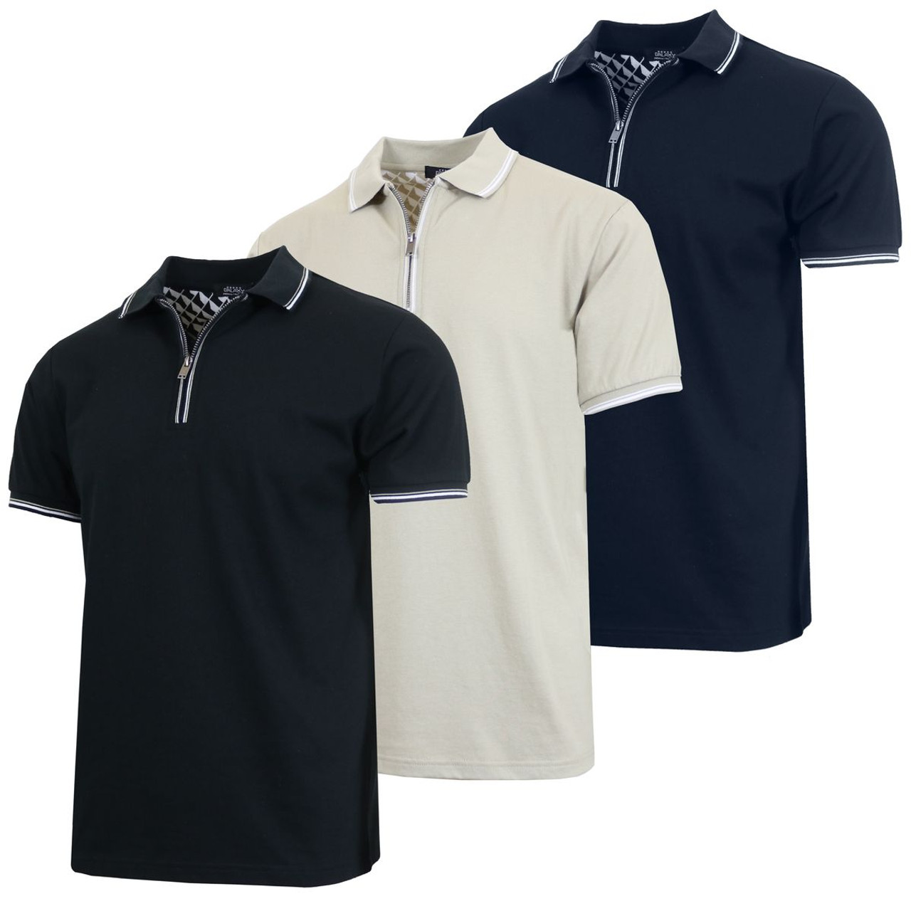 Men’s Modern Fit Polo Shirt with Zip Placket product image