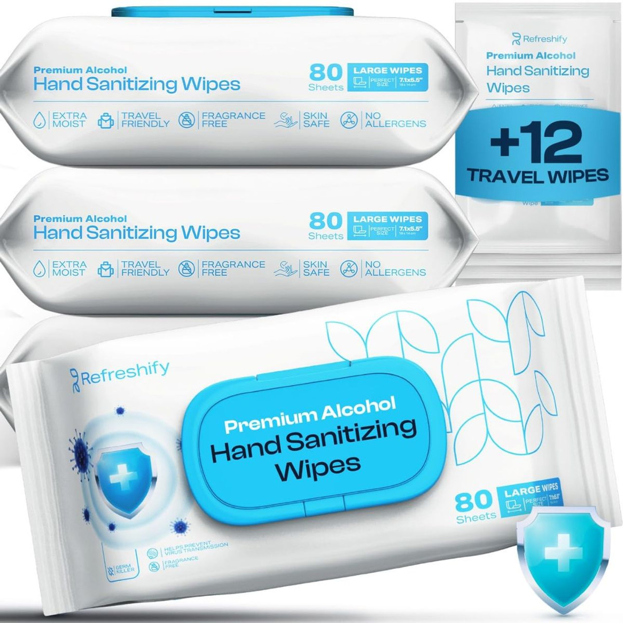 Large Alcohol Wipes (320 ct +12 Travel Wipes) product image