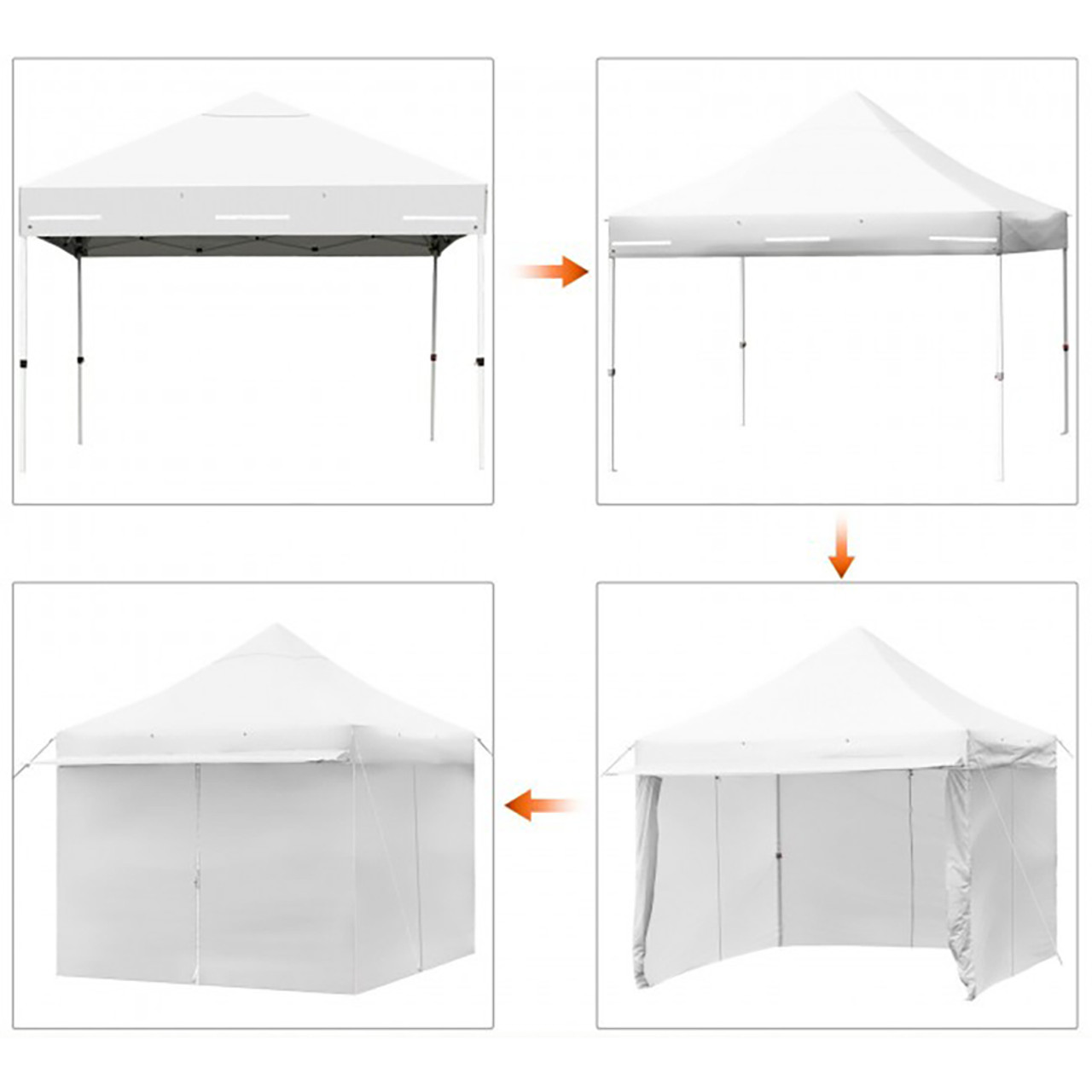 10' x 10' Height-Adjustable Folding Pop-up Canopy product image