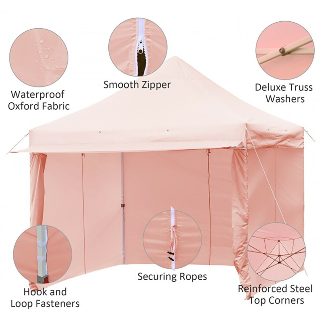 10' x 10' Height-Adjustable Folding Pop-up Canopy product image 10' x 10' Height-Adjustable Folding Pop-up Canopy product image