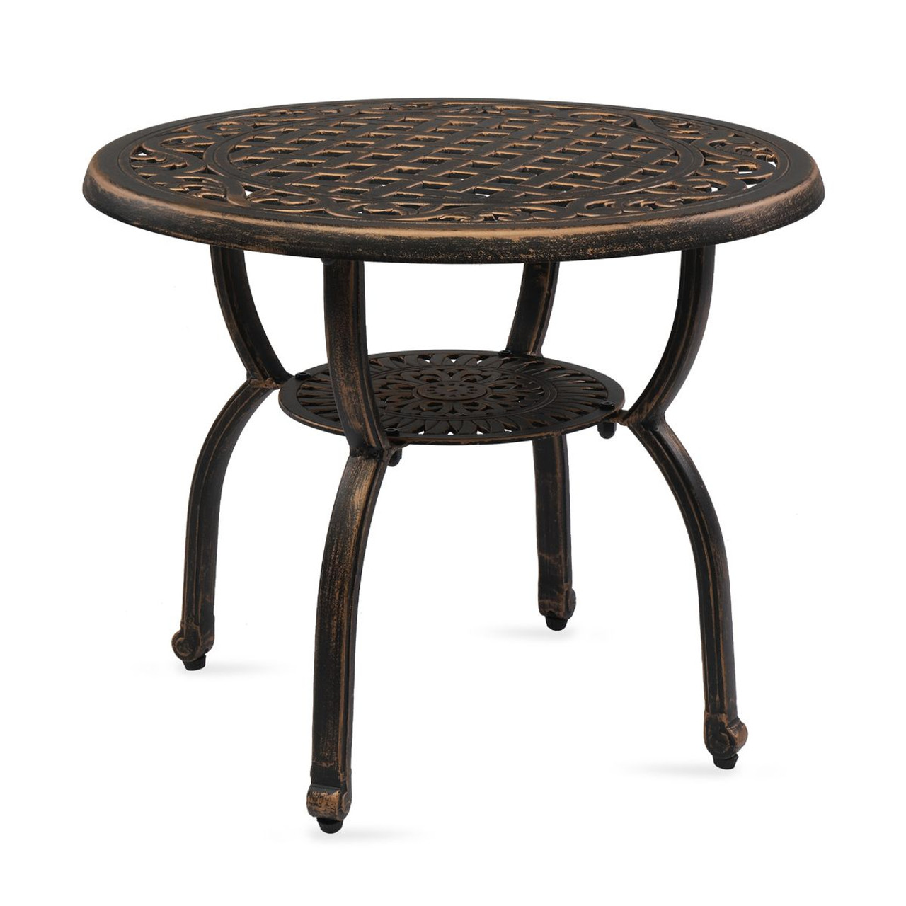 23.6" Cast Aluminum Outdoor Side Table product image