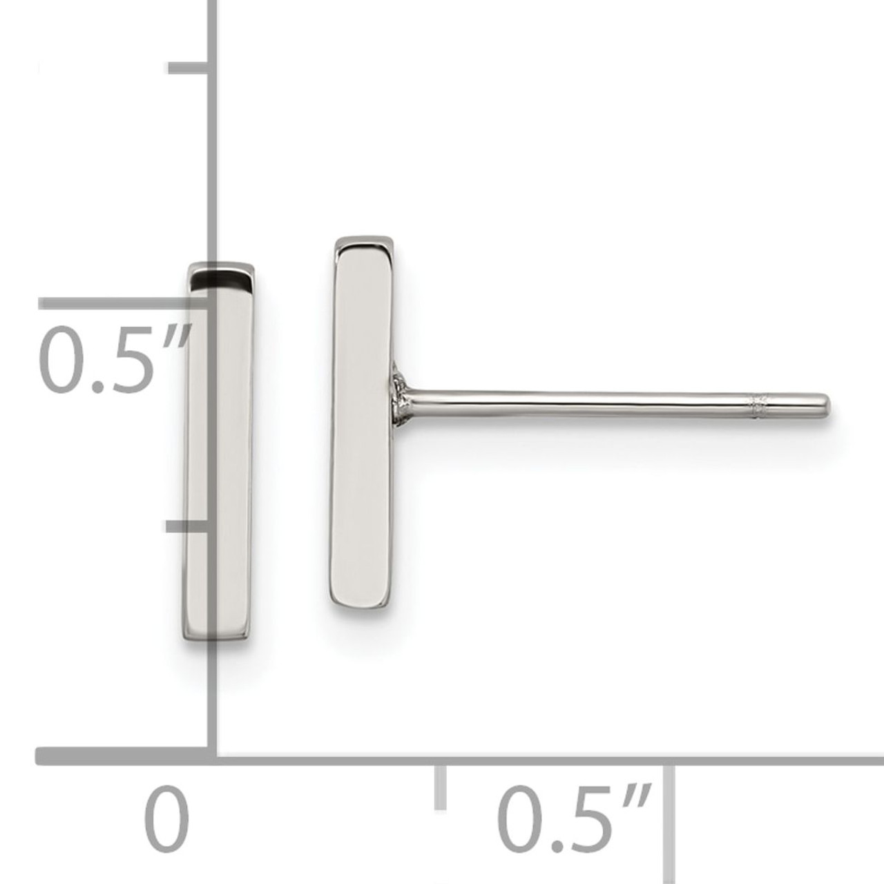 Stainless Steel Polished Bar Post Earring product image