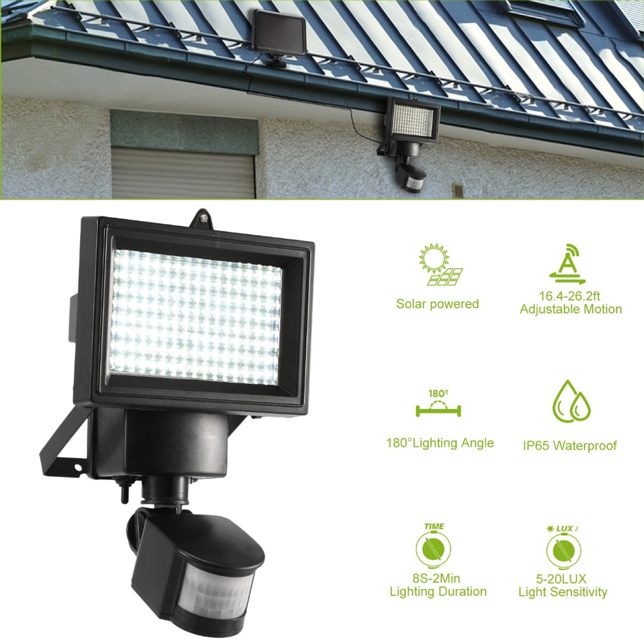 Solarek® Solar Powered Security Light with Motion Sensor product image