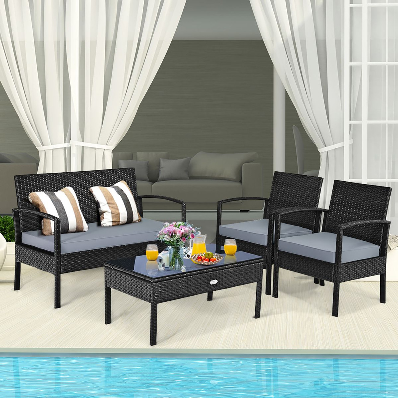 8-Piece  Outdoor Patio Rattan Furniture Set  product image