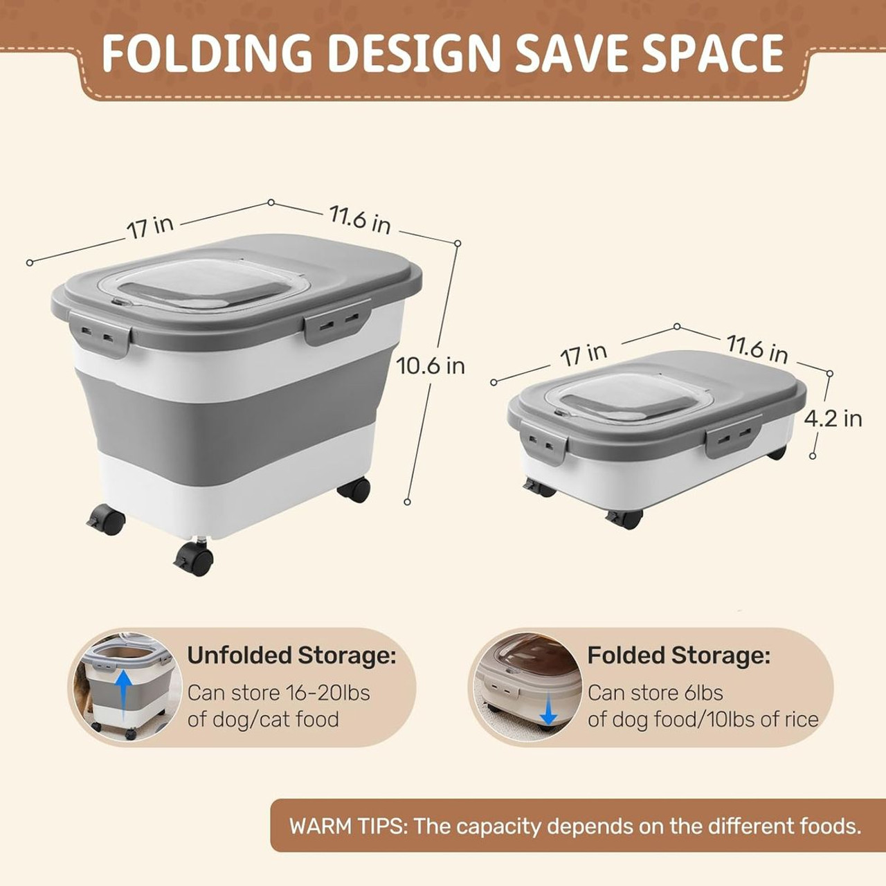 20-lb Dog Food Storage Container (2-Pack) product image