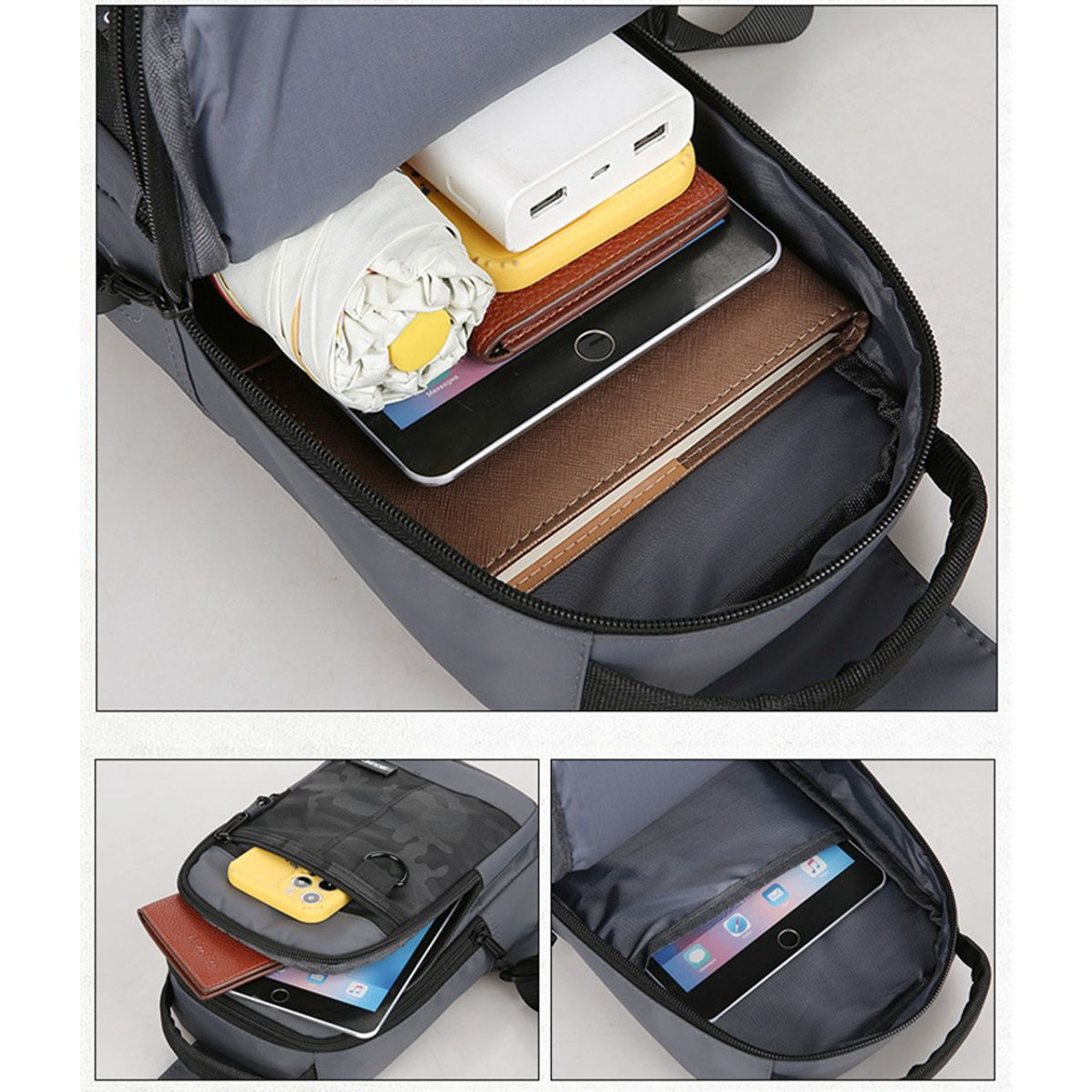 Lior Crossbody Camo Bag with USB Charger Port (3-Pack) product image