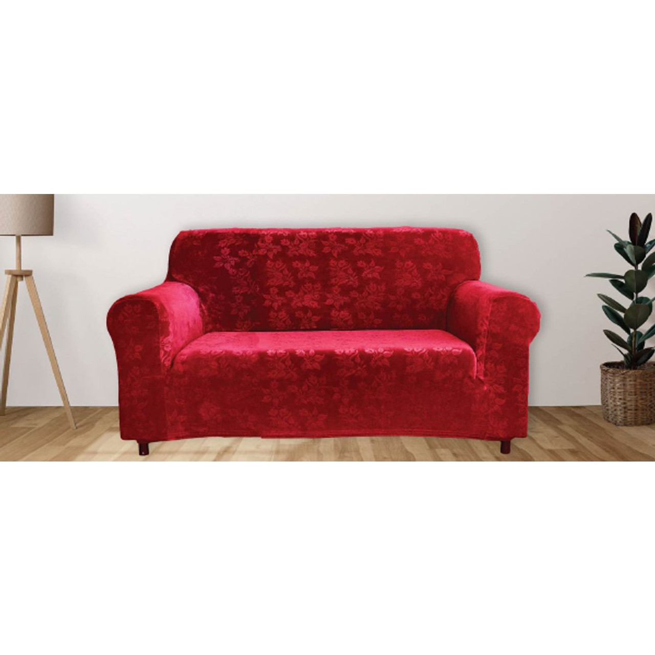 Rich Floral Pattern Velvet Stretch Slipcovers product image