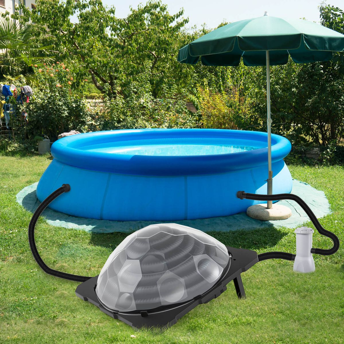 Solar Dome Pool Heater with Transparent Cover (1- to 3-Pack) product image