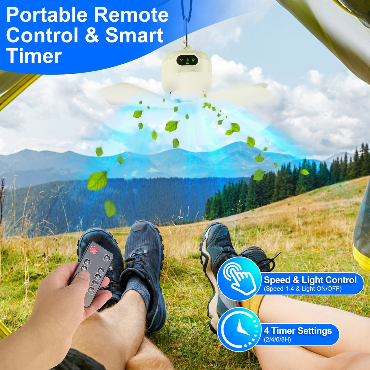 Camping Fan & LED Lantern product image