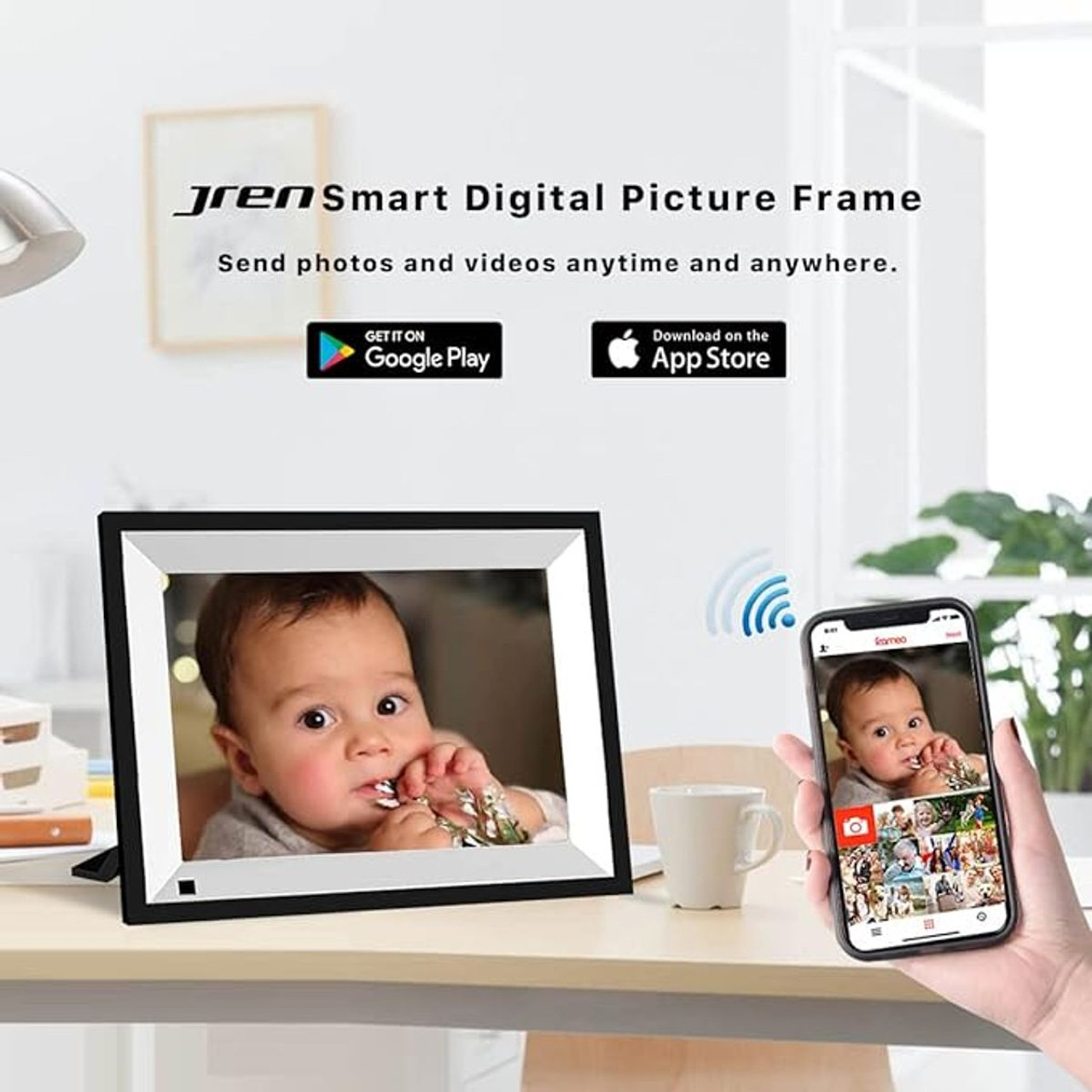 JREN 8" Digital Photo Frame with HD Touch Screen product image