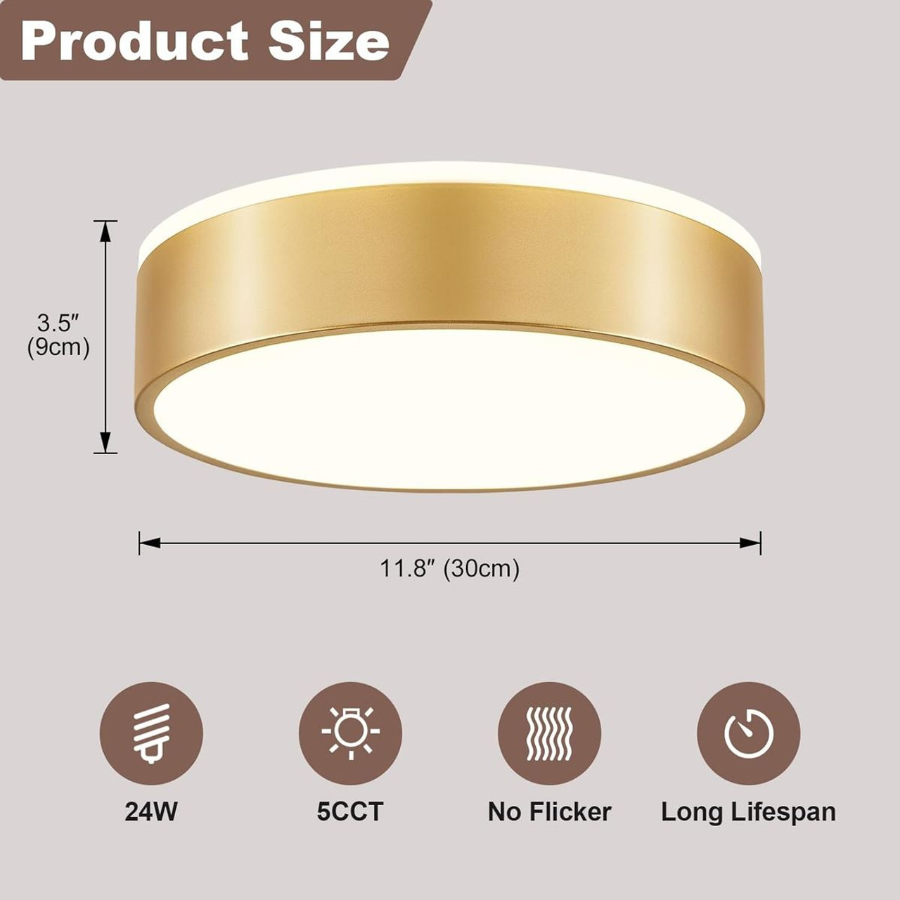 Dimmable LED Flush Mount Ceiling Lights product image