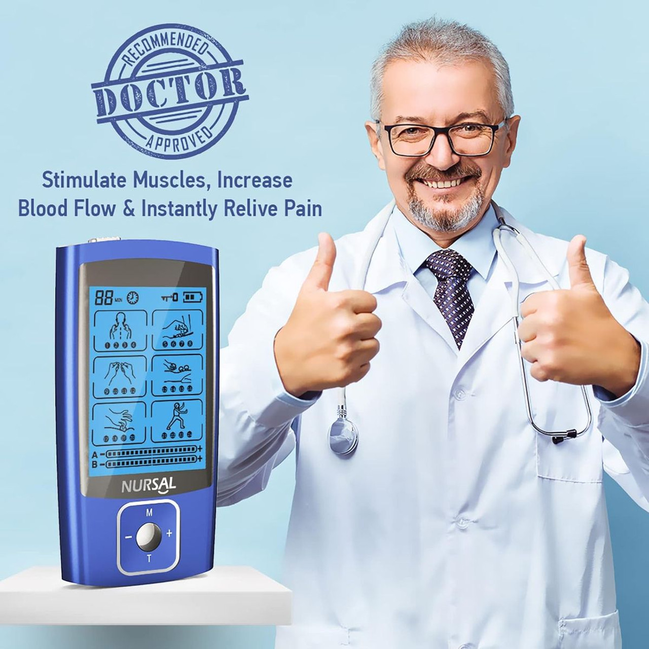 TENS EMS Muscle Stimulator for Pain Relief product image