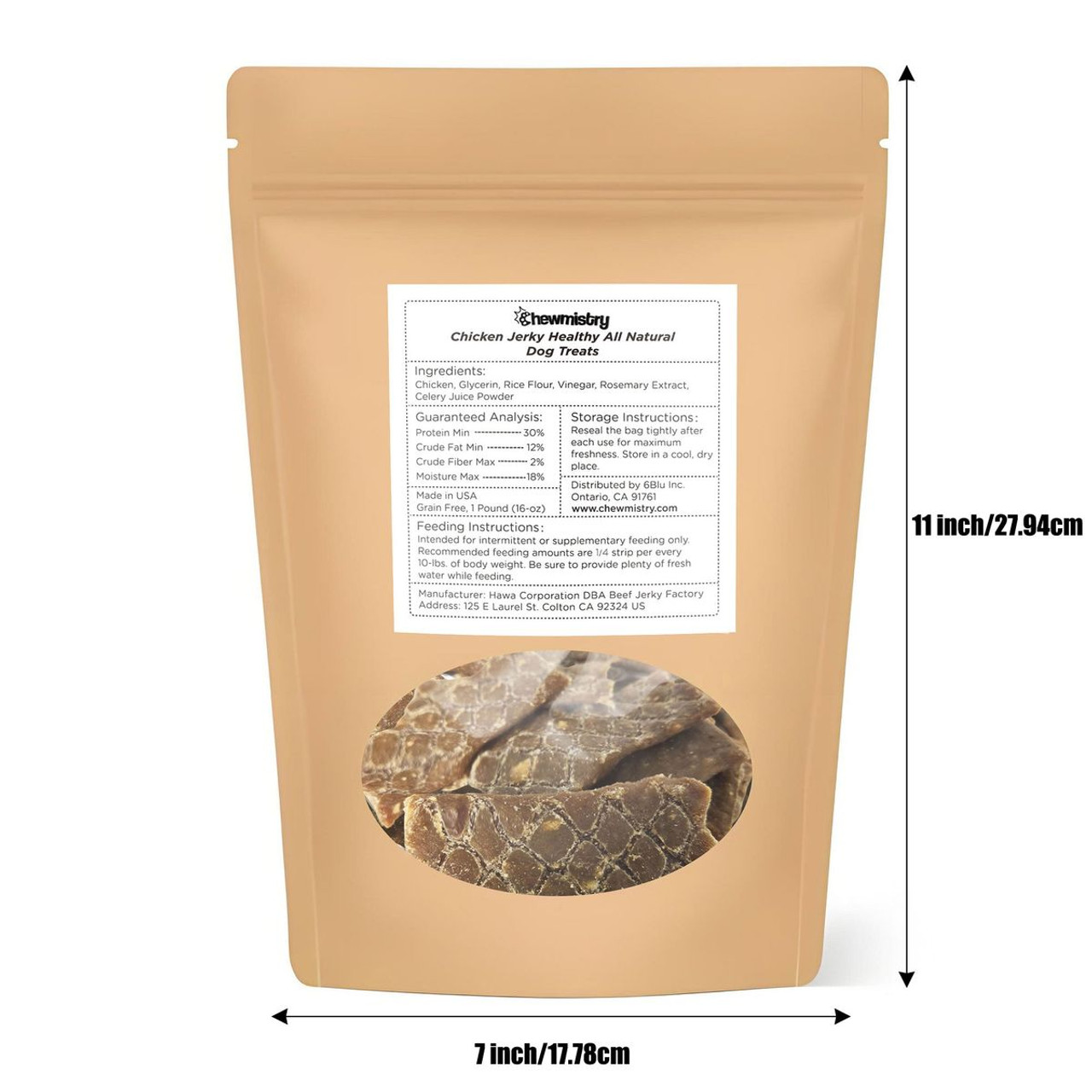 Chewmistry 16oz Chicken Jerky Dog Treats product image