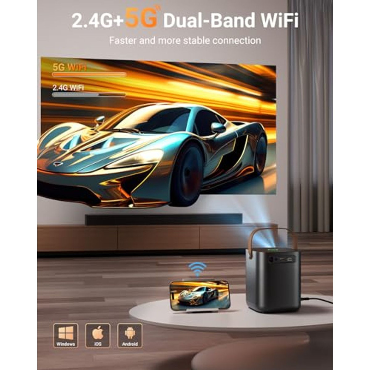 Opoqo Portable  Mini Projector, 1080P product image