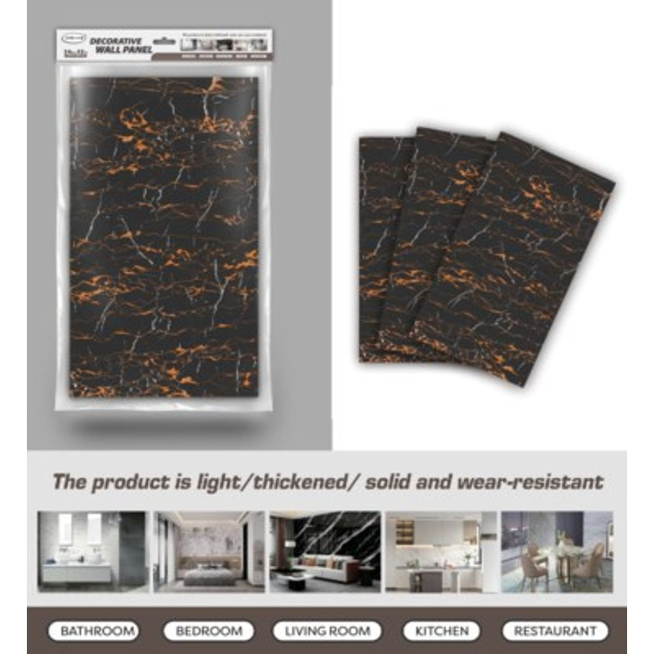 Peel & Stick Backsplash Waterproof Wall Panels (6-Piece Set) product image