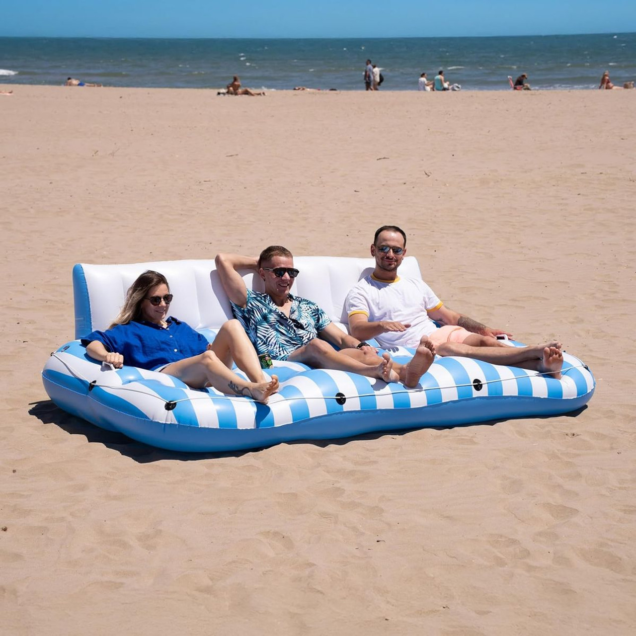 3-Person Pool Float with Handles and Cup Holders product image