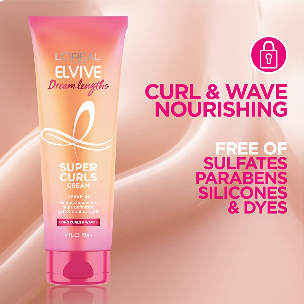 L’Oréal Paris Elvive Dream Lengths Super Curls Cream Leave-In (2-Pack) product image