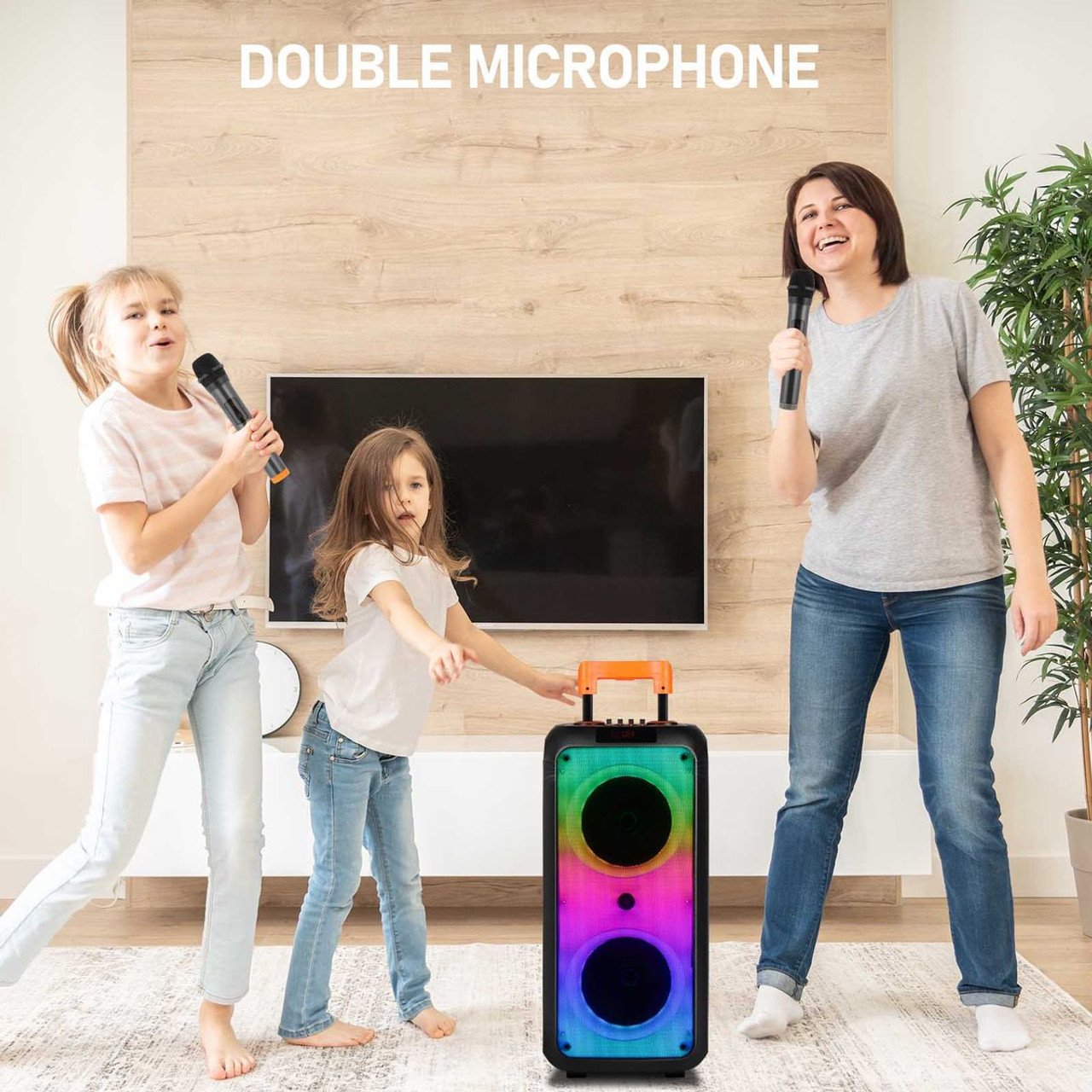 Karaoke Machine with 2 Wireless Microphones product image