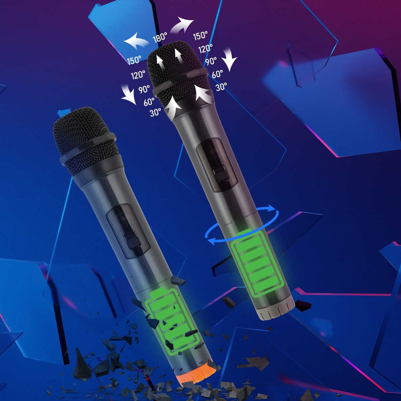 Karaoke Machine with 2 Wireless Microphones product image