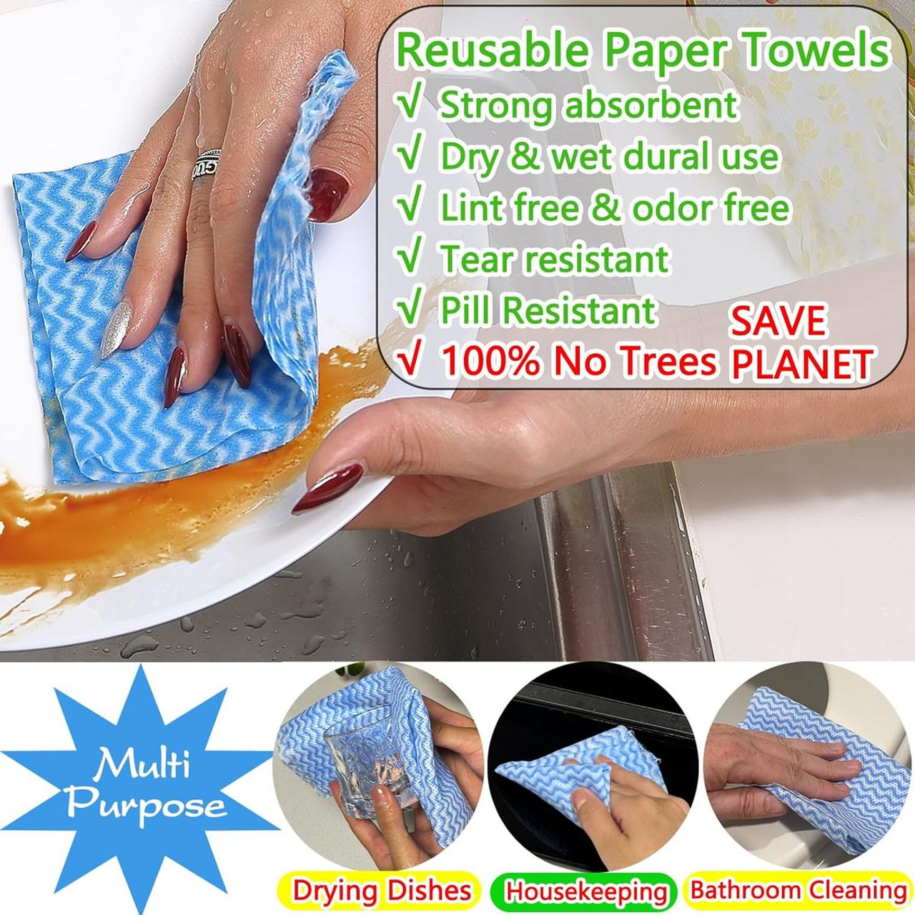 Reusable Paper Towels (60-Count) product image
