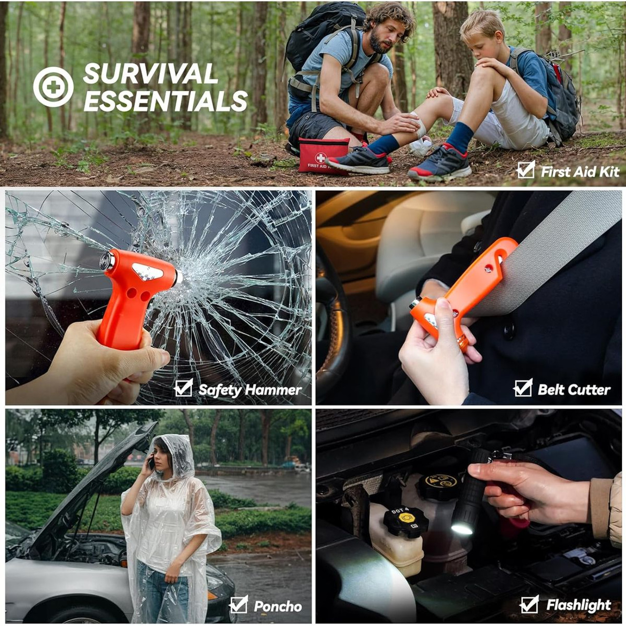 Car Emergency Kit with Jumper Cables product image
