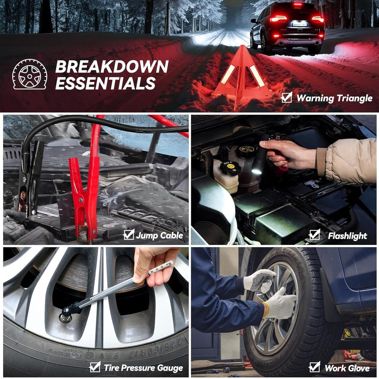Car Emergency Kit with Jumper Cables product image