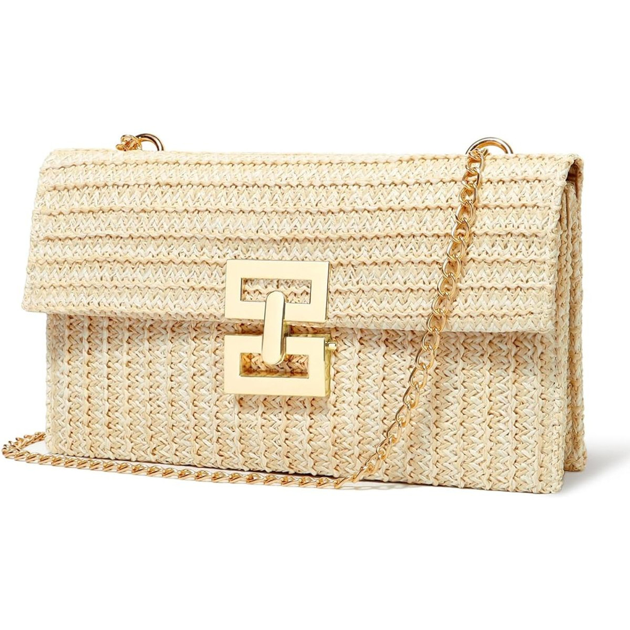 Straw Clutch Purse Crossbody Bag product image