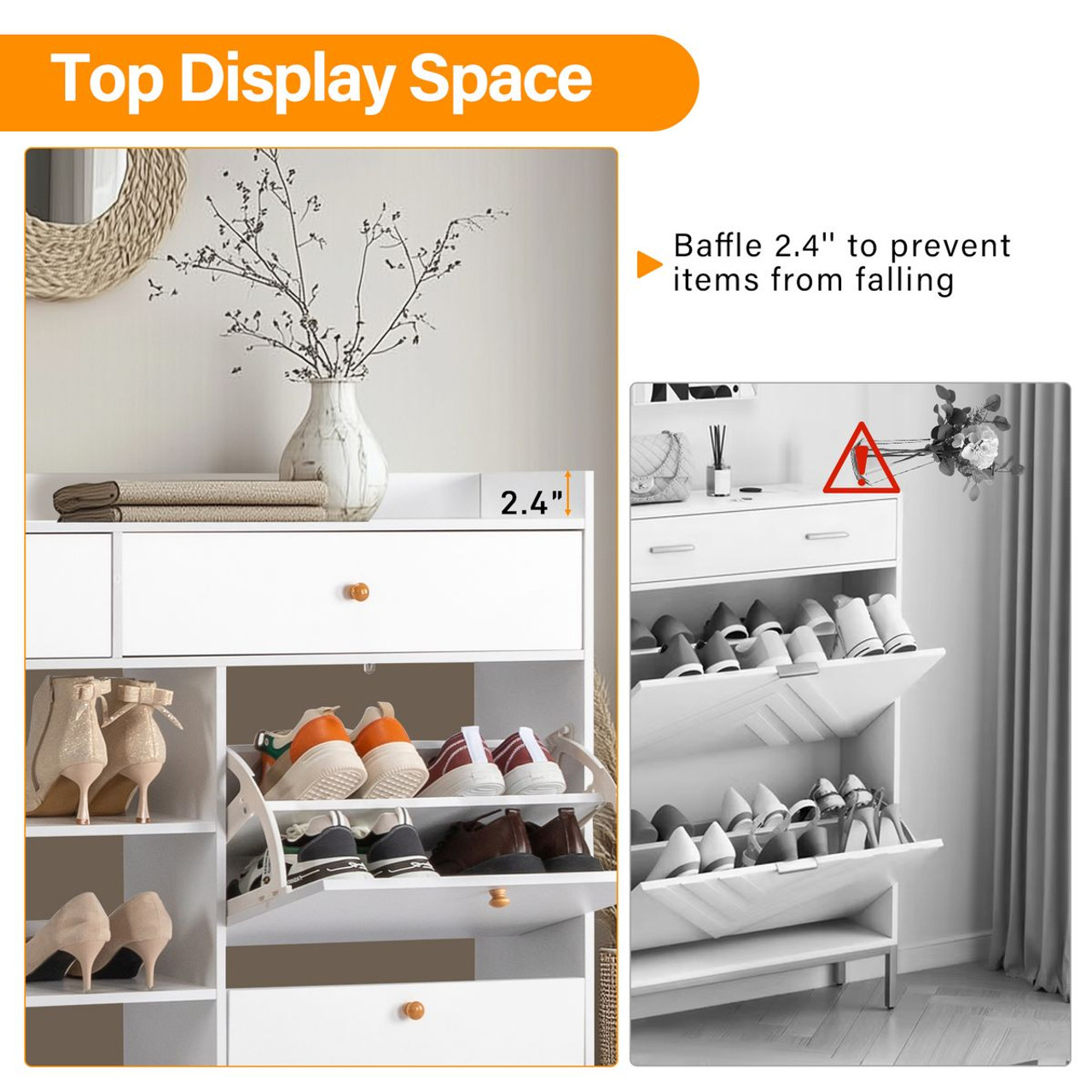 Wooden Shoe Cabinet for Entryway product image