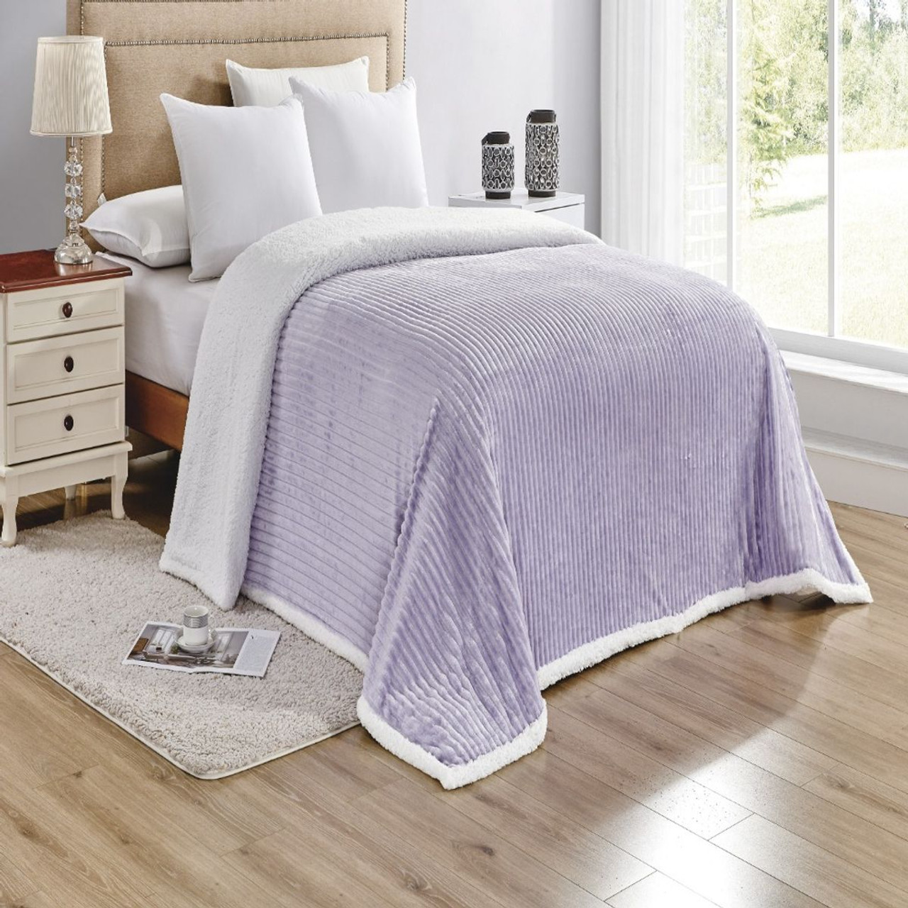 Sheradian Reversible Corduroy Sherpa Blanket product image