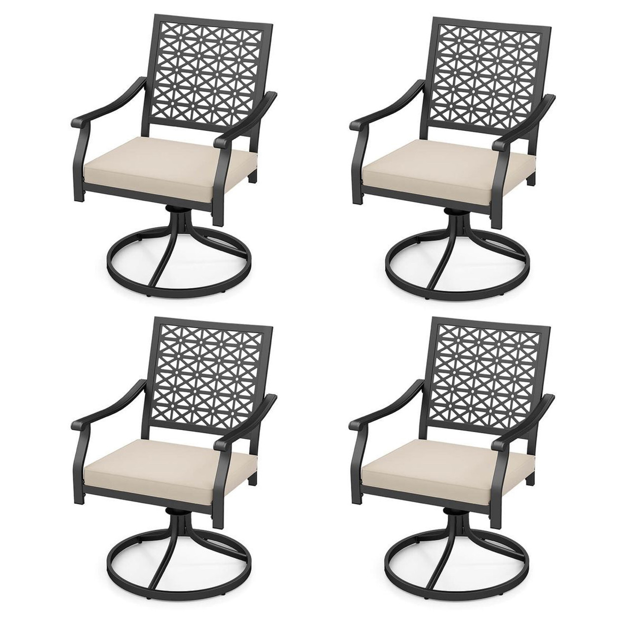 Outdoor Swivel Chairs with Padded Cushions  product image