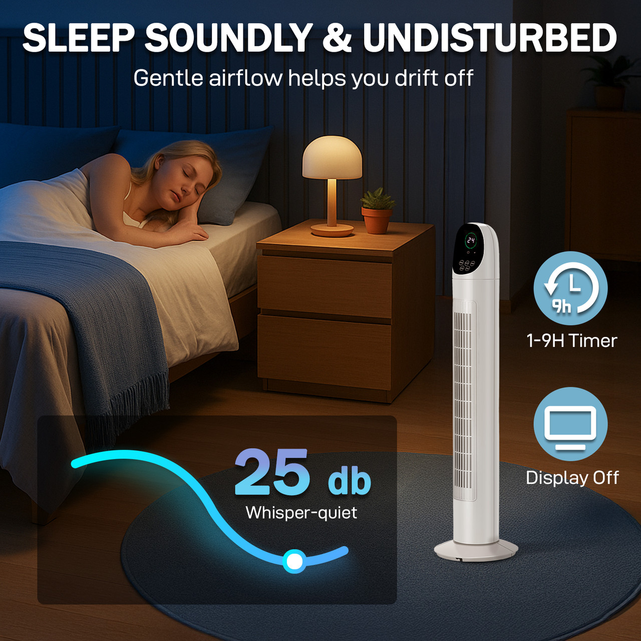 34-inch Tower Fan with 3 Modes and 3 Speeds product image