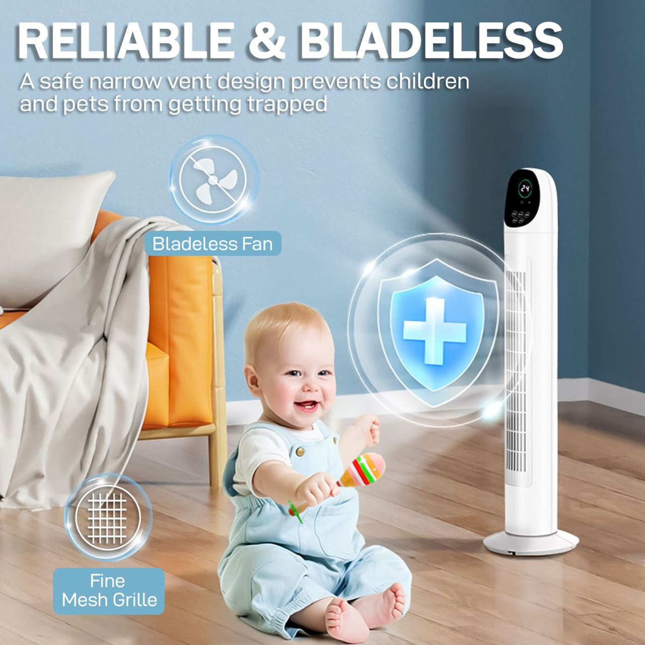 34-inch Tower Fan with 3 Modes and 3 Speeds product image
