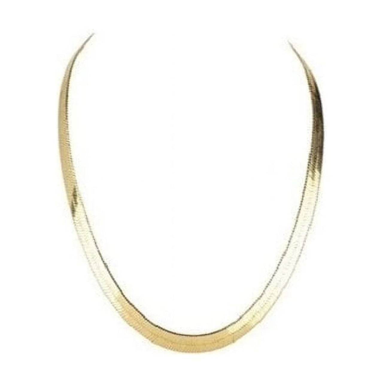 14K Gold Filled Flat Herringbone Necklace product image