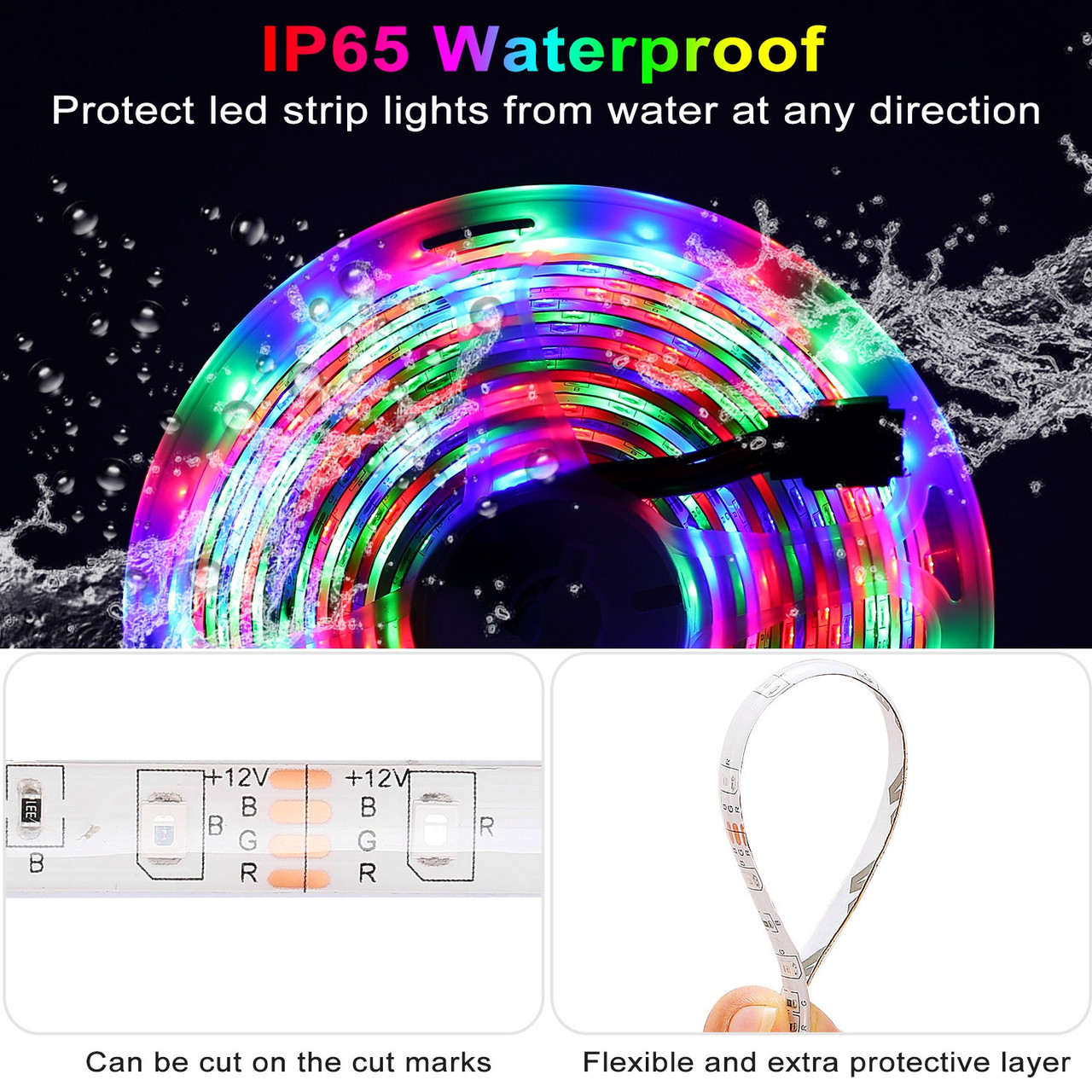 16.5-Foot LED Strip Lights with Easy-Install Adhesive Back and Remote product image