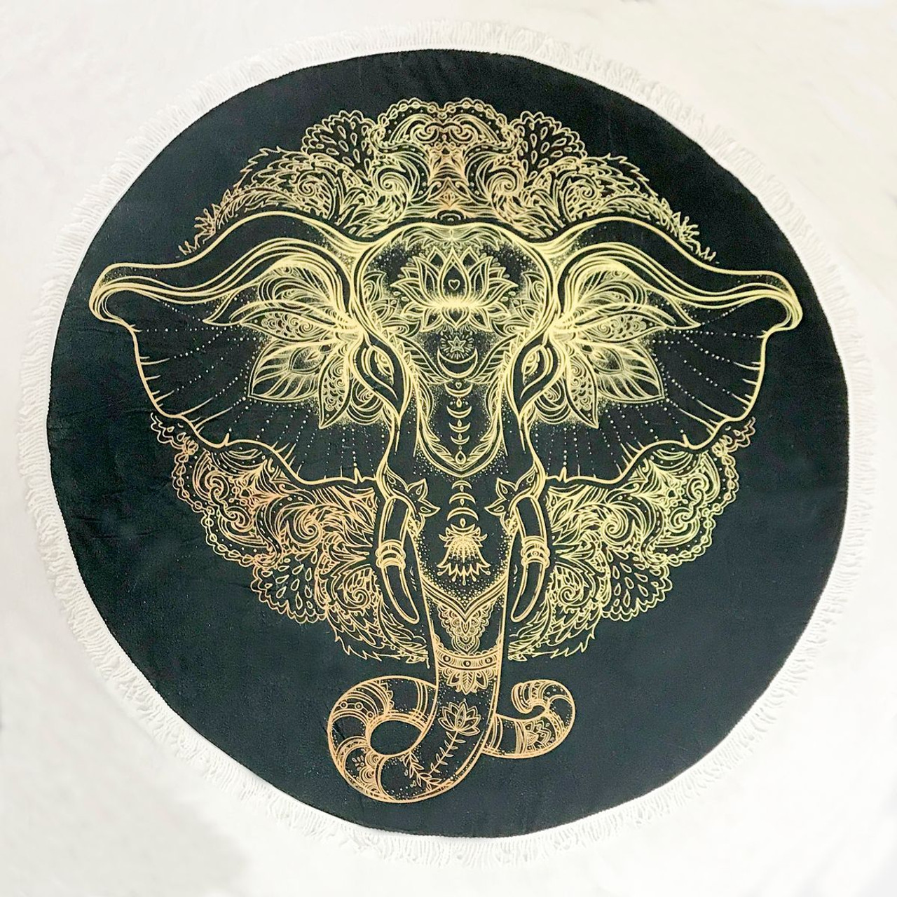 Round 61" Diameter Fringed Beach Towels product image