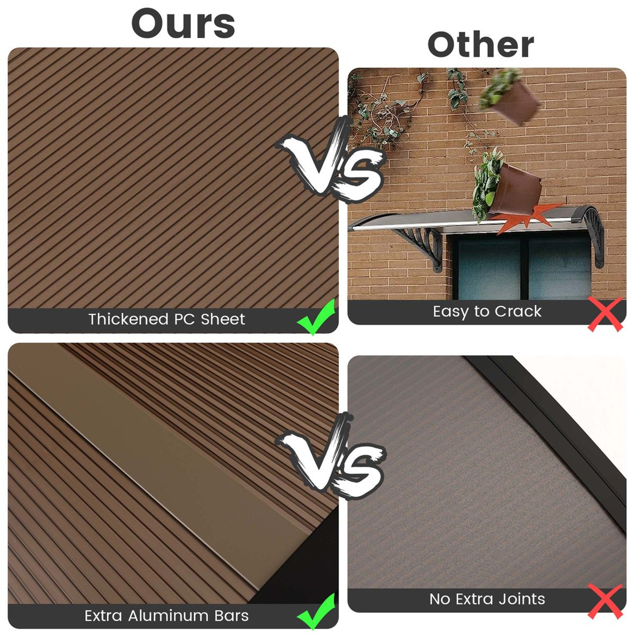 80'' x 40'' Outdoor Patio Awning product image