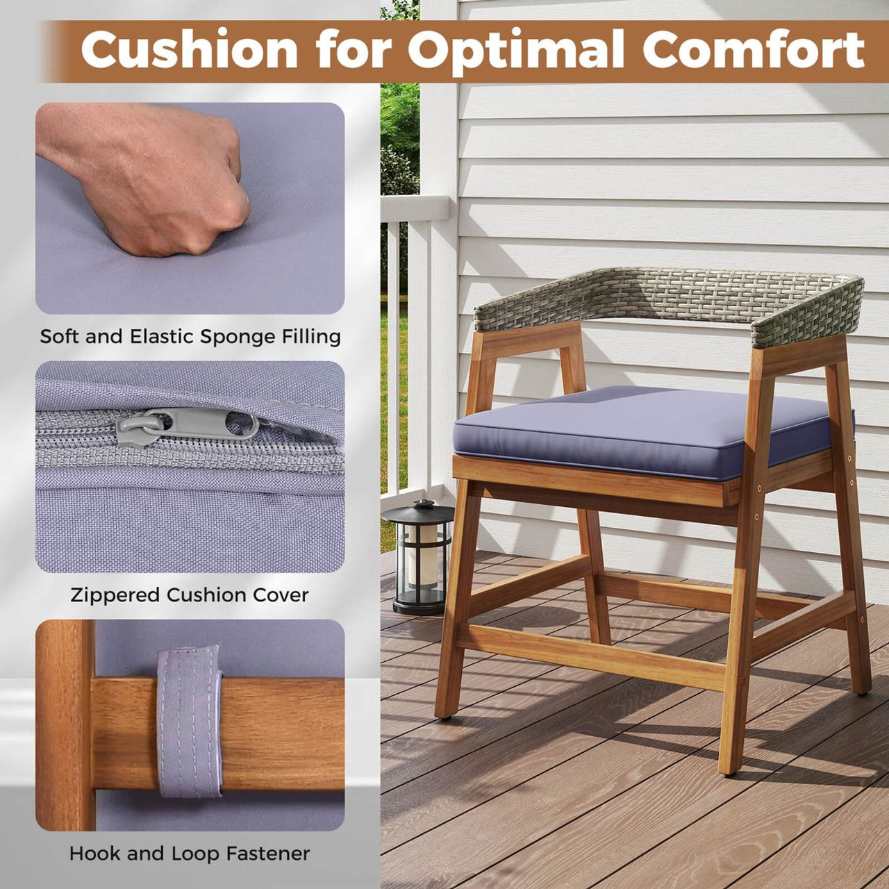 5-Piece Patio Dining Set with Soft Cushions product image