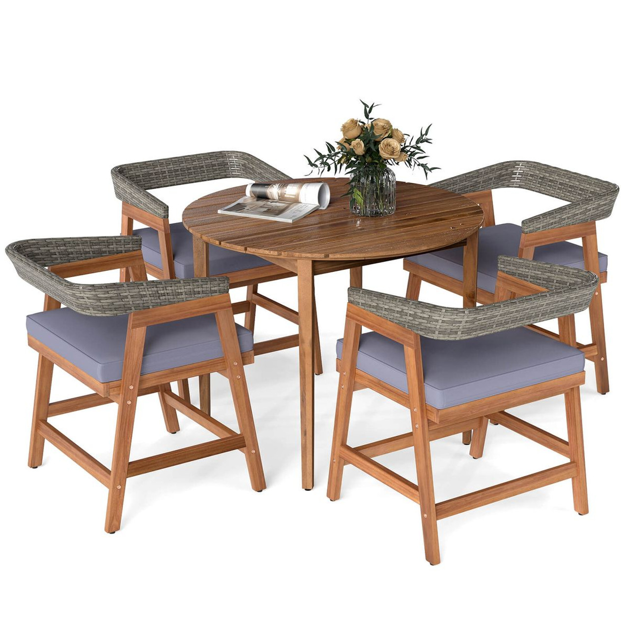 5-Piece Patio Dining Set with Soft Cushions product image