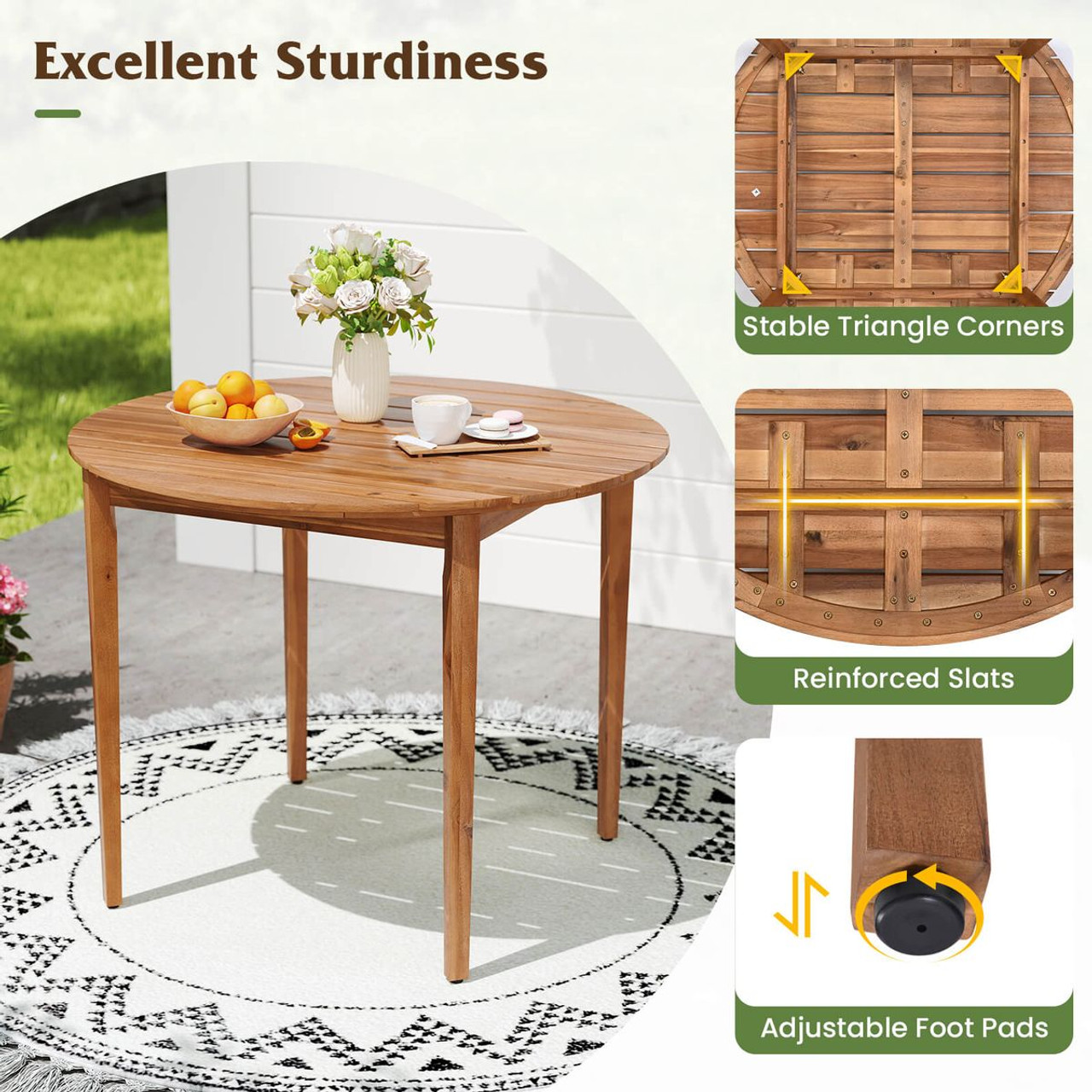 5-Piece Patio Dining Set with Soft Cushions product image