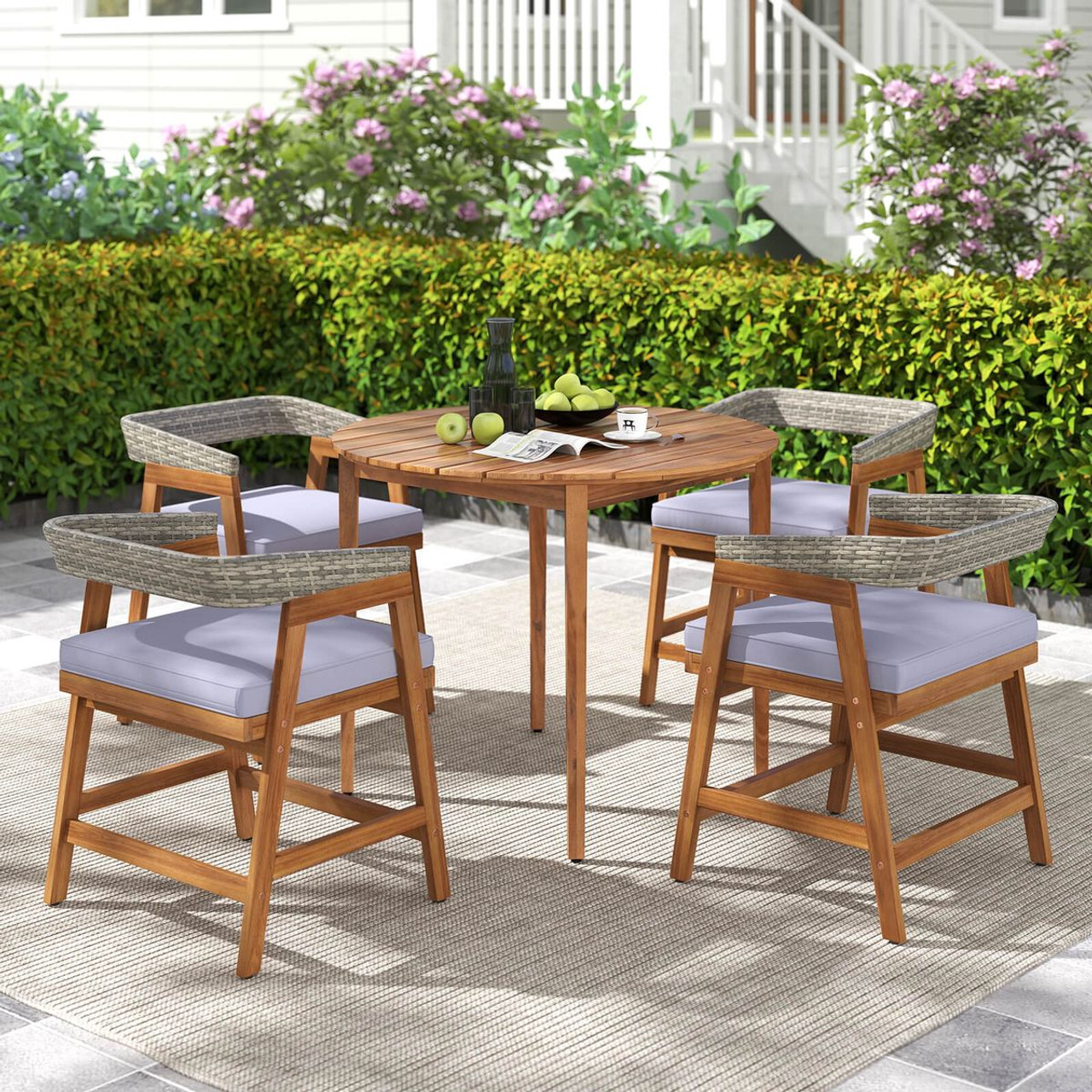 5-Piece Patio Dining Set with Soft Cushions product image