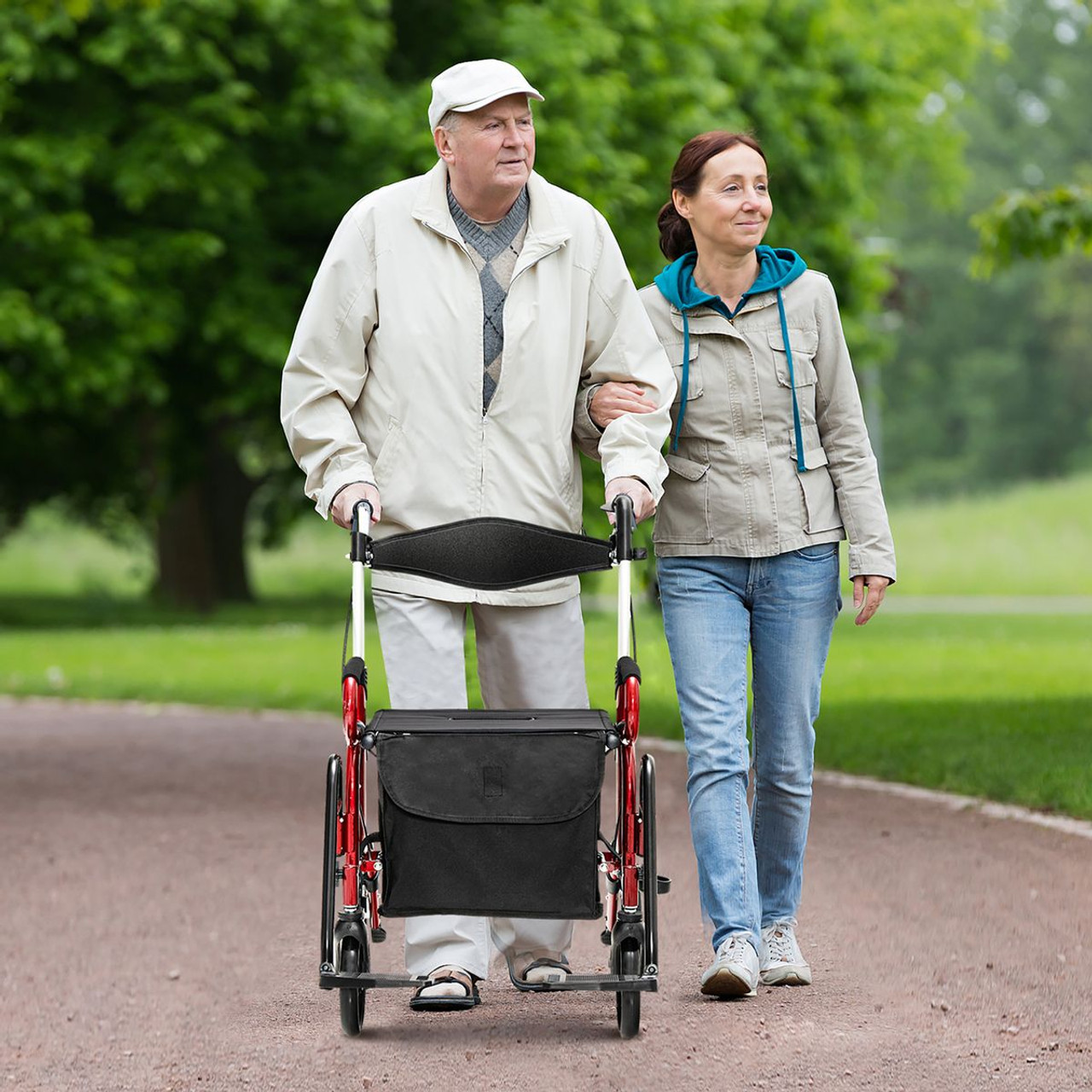 Rollator Walker with Foldable Design and Detachable Storage Bag product image