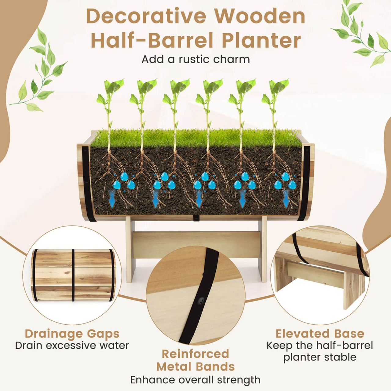 Outdoor Wooden Planter Box product image