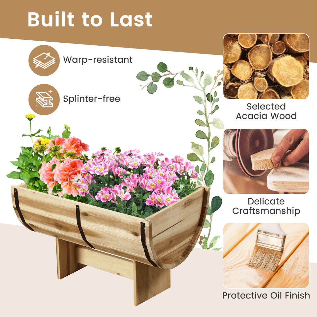 Outdoor Wooden Planter Box product image
