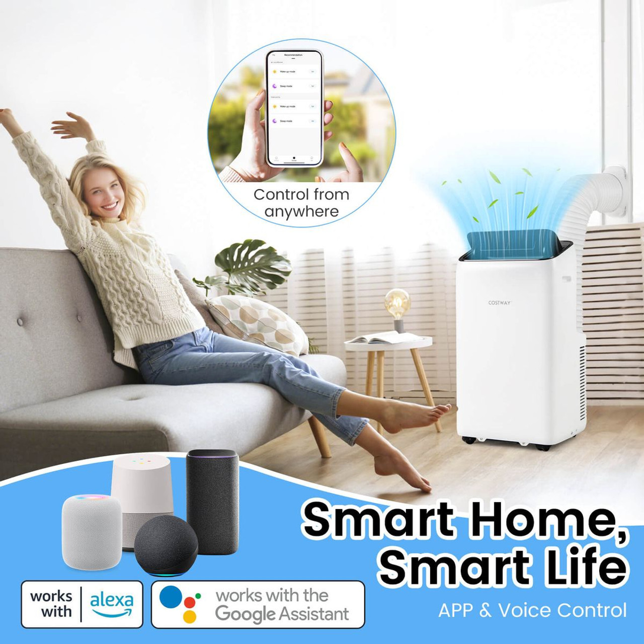 14000 BTU Inverter Portable Air Conditioner with APP Voice and Remote product image