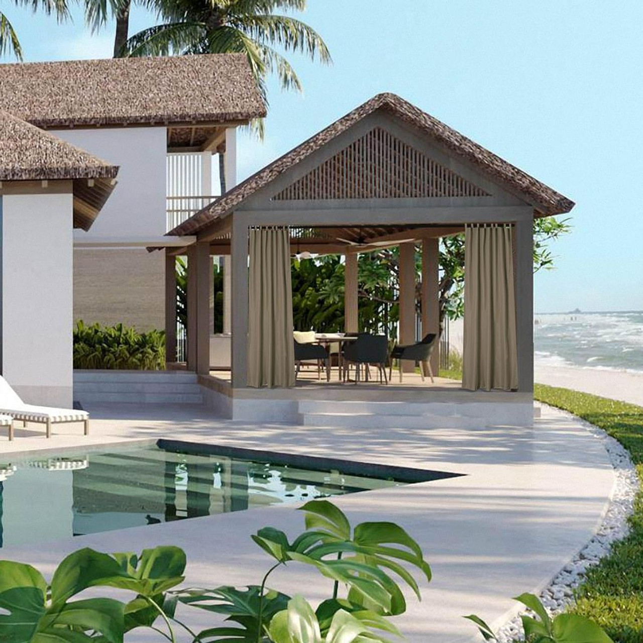 54"x108" Outdoor Tab Top Curtain Panel  product image