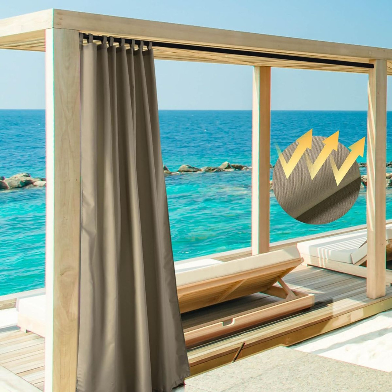 54"x108" Outdoor Tab Top Curtain Panel  product image