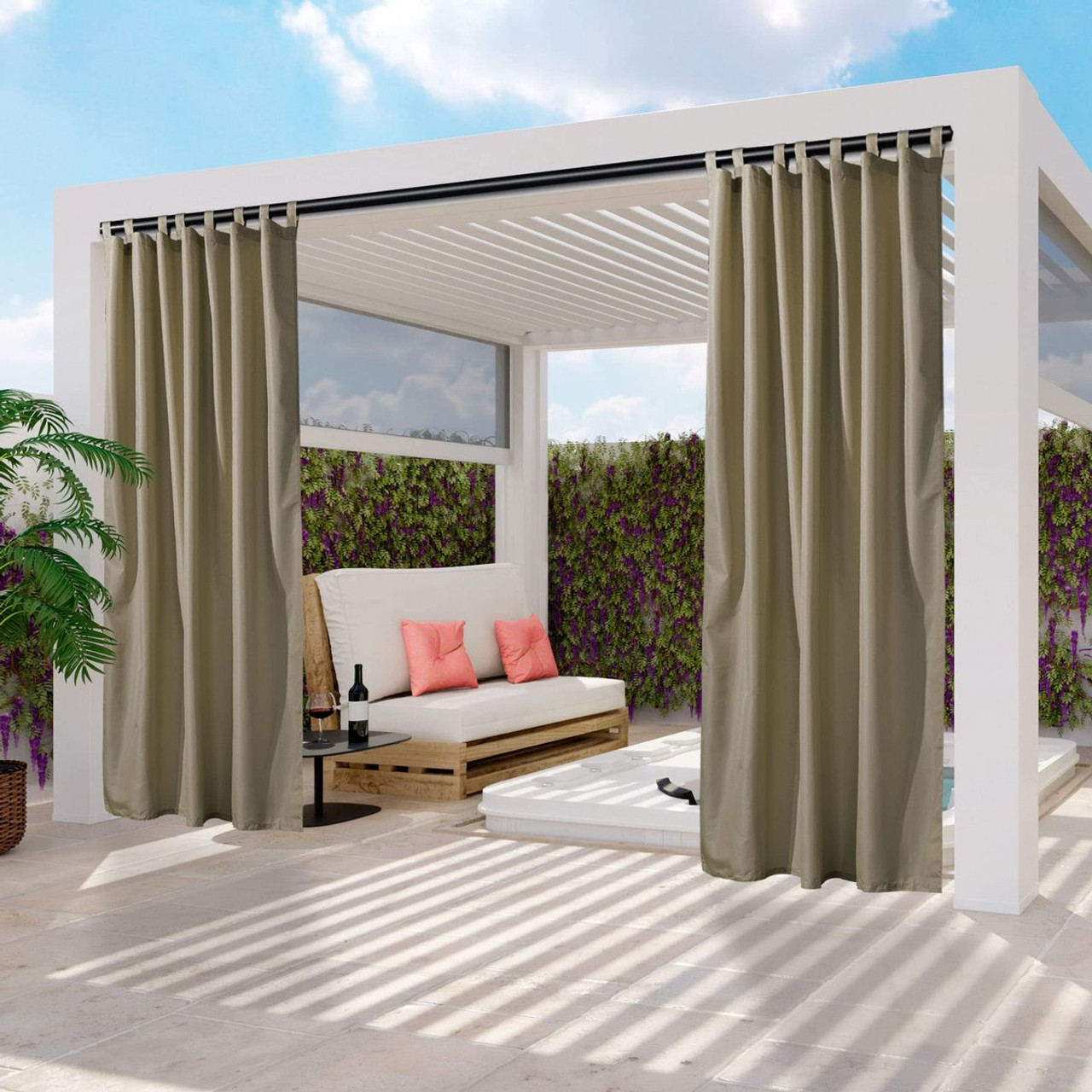 54"x108" Outdoor Tab Top Curtain Panel  product image