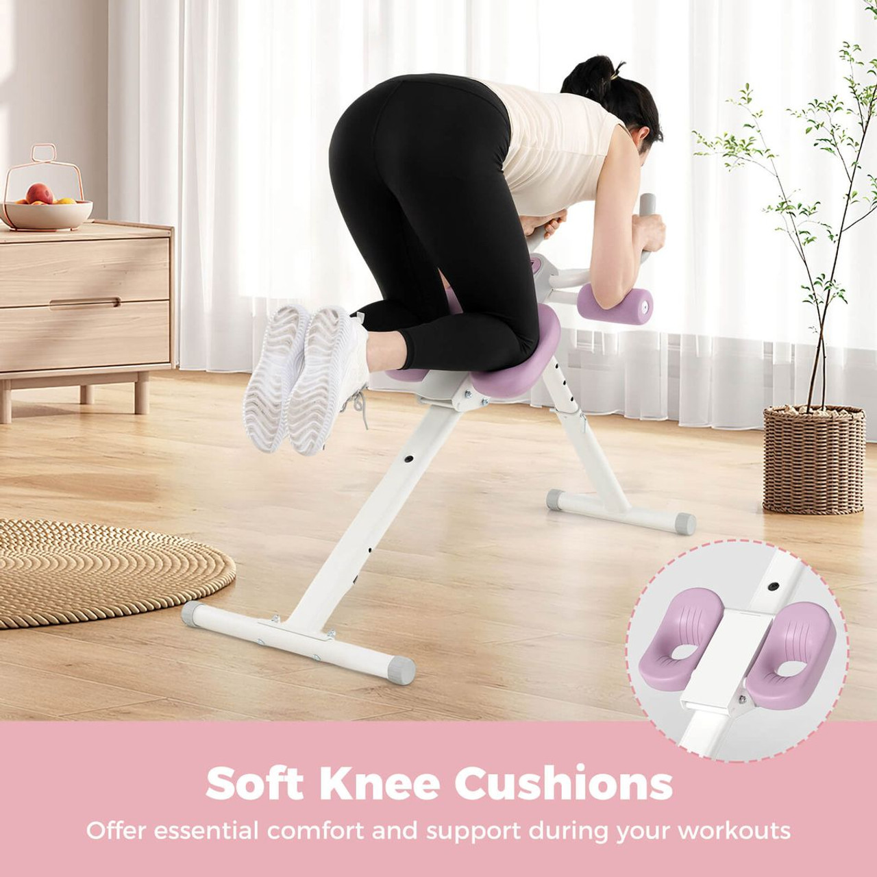 Adjustable Exercise Trainer with Foldable Design and Knee Cushions product image
