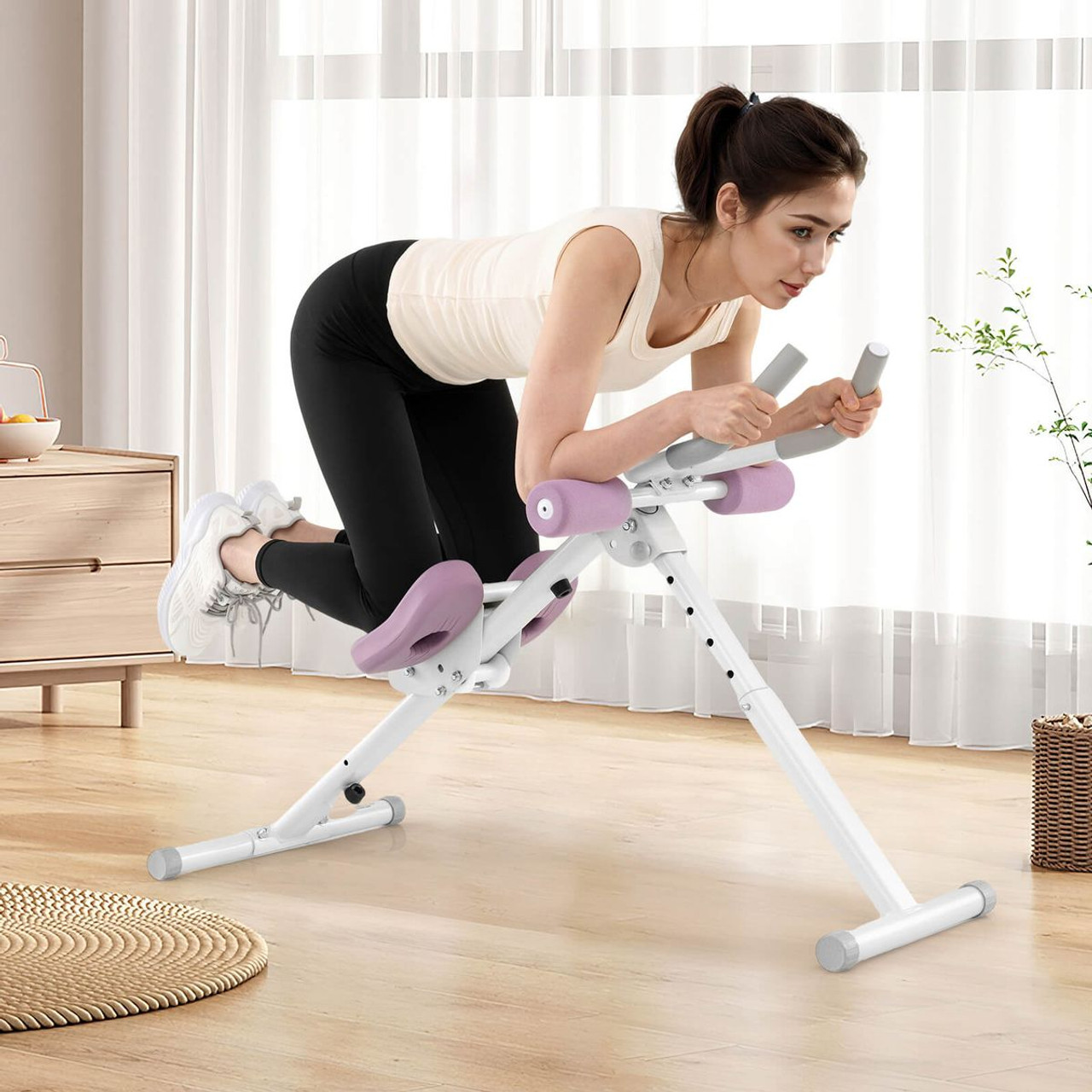Adjustable Exercise Trainer with Foldable Design and Knee Cushions product image